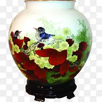 高清花鸟瓷瓶装饰