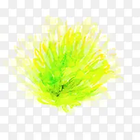 手绘黄色清新花草春日