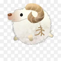白色卡通小绵羊