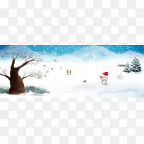 圣诞卡通素材背景banner