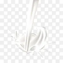 牛奶，液体，奶花，倒奶柱