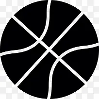 篮球的剪影图标