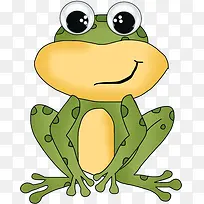 可爱卡通绿皮大眼睛青蛙