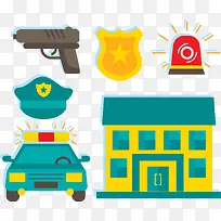 犯罪枪手枪帽子警察