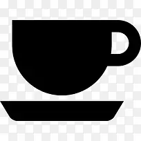 咖啡杯的轮廓图标
