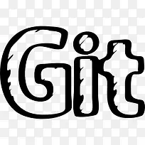 Git勾勒社会标志的轮廓图标