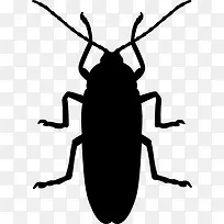 蟑螂的剪影图标