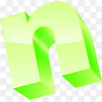 绿色字母n字字体