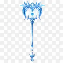 蓝色水晶法杖
