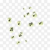 音乐符号漂浮