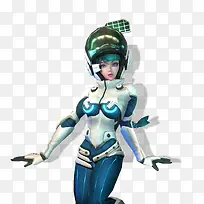 绿色科技服饰游戏人物