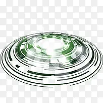 绿色简约圆盘装饰图案