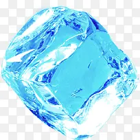 蓝色透明冰晶