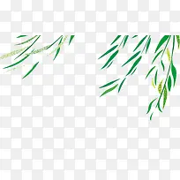 绿色柳枝装饰图案