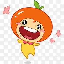 米柚橘子卡通开心表情