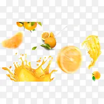 高清黄色橘子装饰