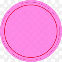粉色可爱手绘圆形