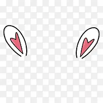 卡通兔耳朵图标