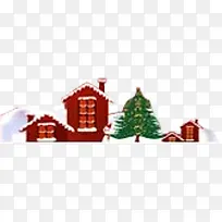 冬季房屋圣诞海报
