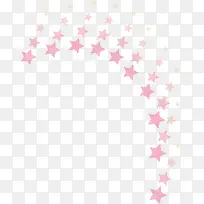 粉色星星弧形中秋