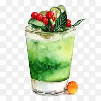 水果绿饮料