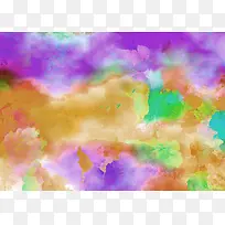 紫色抽象水彩涂鸦
