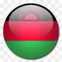 马拉维国旗国圆形世界旗