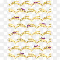禾稻昆虫艺术装饰图案