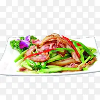 腊肉炒青菜