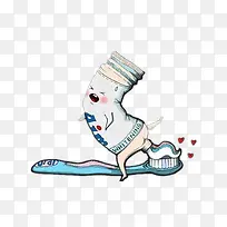 手绘创意牙膏