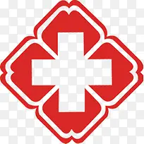 红色经典十字医院标志