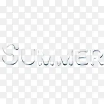 卡通可爱夏日字母