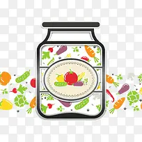 卡通创意蔬菜罐子