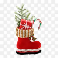 圣诞鞋子装满礼物的圣诞鞋子
