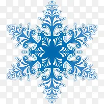 雪花形状蓝色装饰