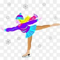 滑冰 女孩 跳舞