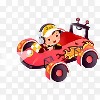 手绘赛车