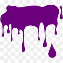 紫色颜料滴落