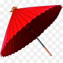 红色纸伞展板设计