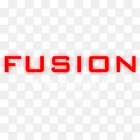 fusion红色光效艺术字