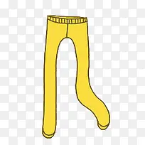 可爱黄色裤子