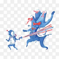 手绘宇航员击杀外
