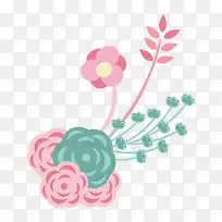 矢量贺卡装饰花
