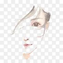 水彩女孩