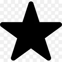 星星在黑五点形状图标