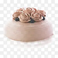 咖啡色花朵蛋糕