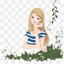 长发美女