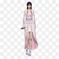手绘古装立绘美女车长发