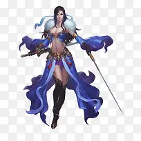 超强势的长发美女人物