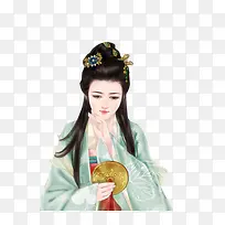 立绘黑色长发女子